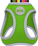 DDOXX Reflektierendes Airmesh Step-In Hundegeschirr - Verstellbare Brust Welpengeschirr für alle Größen - L (Grün)